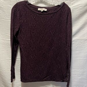 Loft Purple Long Sleeve Shirt. Size Medium.
